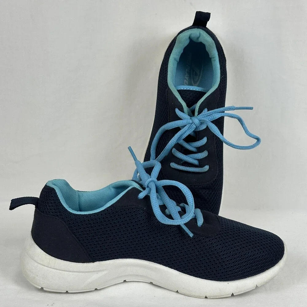 Pro Player Shoes Womens Size 6 Navy Blue Aqua Mesh Athletic Walking Sneakers